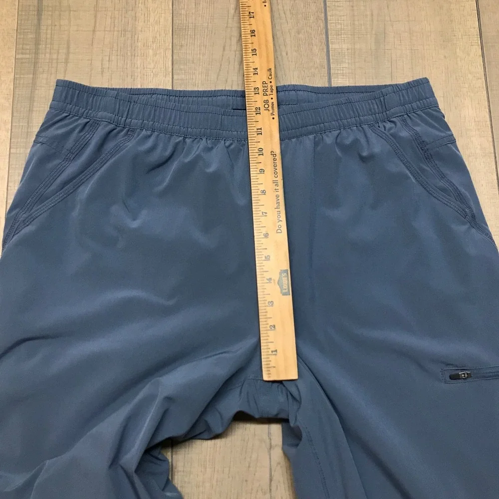 Eddie Bauer Jogger Pants Fleece‎ Lined Womens Size 16 Blue Pull On Winter Hiking